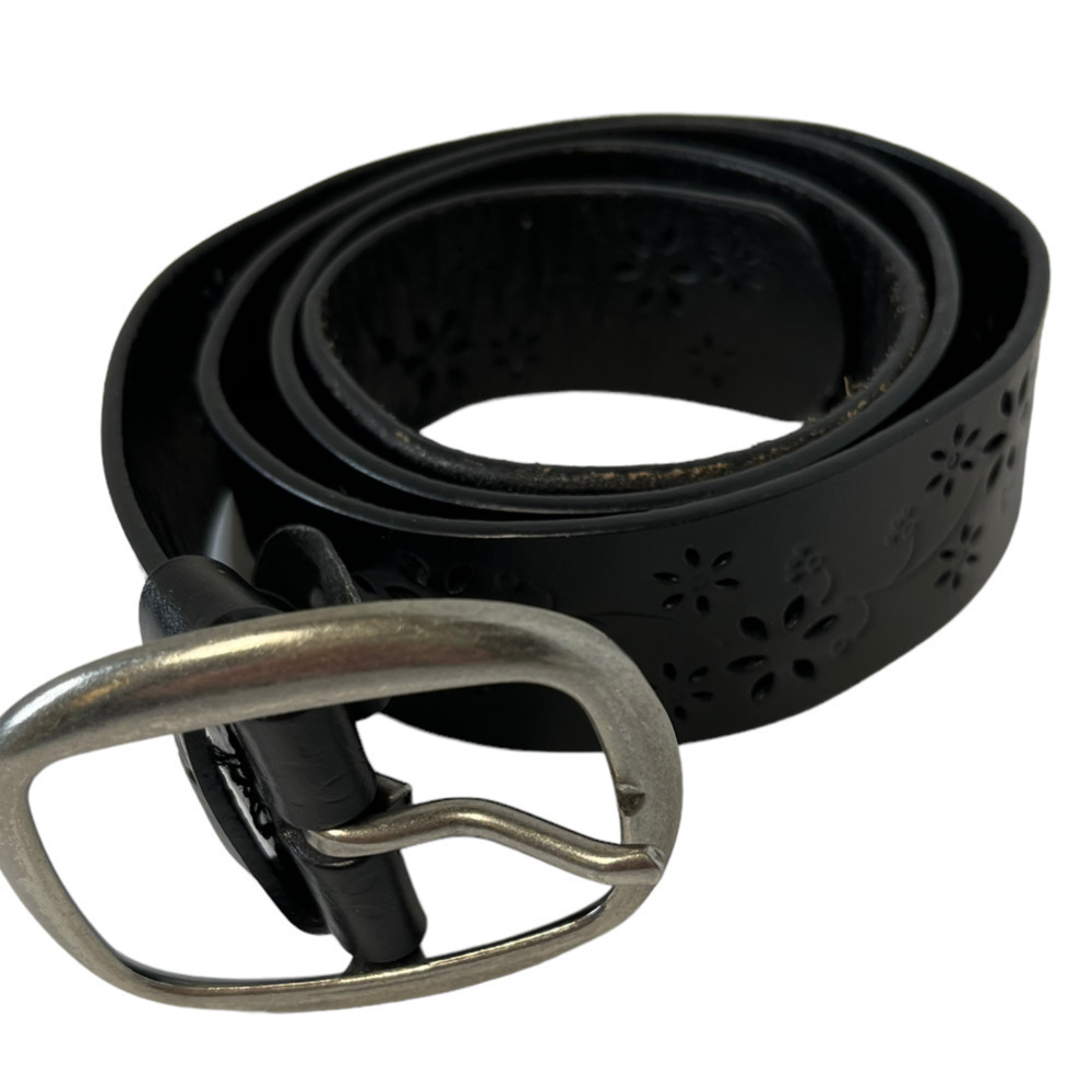 Leather Eyelet Black Belt